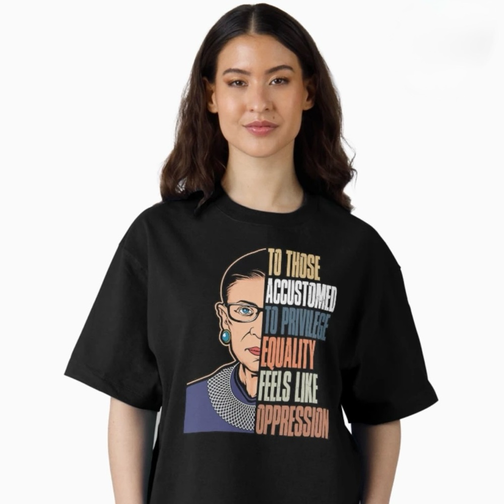RBG “To Those Accustomed To Privilege…” Graphic Tee T-Shirt, Women’s Size 3XL